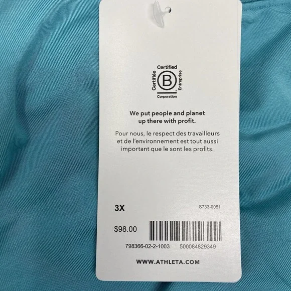 Athleta Santorini Cinch Dress Womens 3X Aqua Blue Modal Blend Sleeveless Midi - Picture 8 of 10